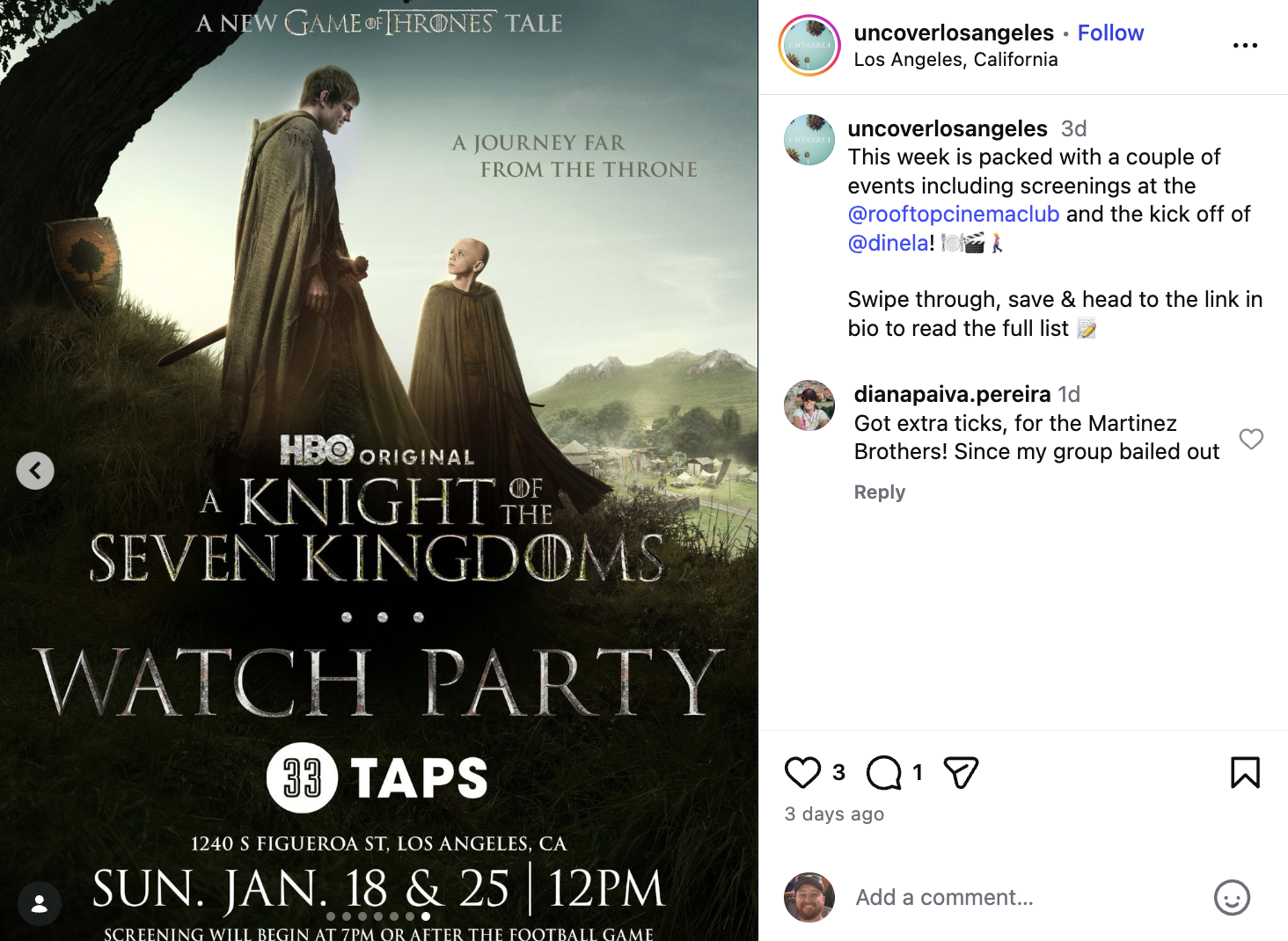 Uncover La - Instagram Post